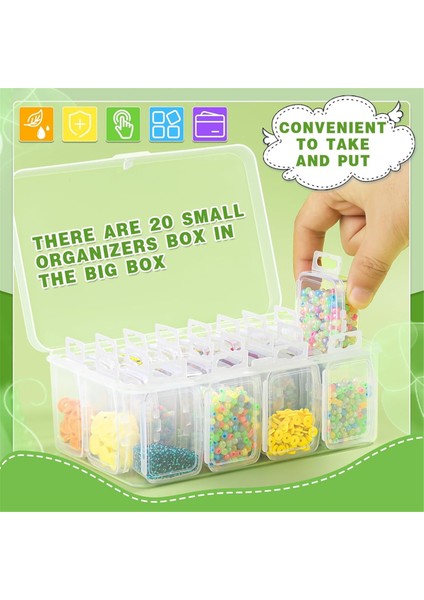 Kapaklı Küçük Boncuk Düzenleyiciler, Mücevher, Boncuk, Etiket Toplamak Için, Menteşeli Kapaklı Şeffaf El Sanatları Malzeme Kutusu B (Yurt Dışından) modelleri