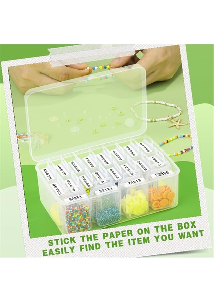 Kapaklı Küçük Boncuk Düzenleyiciler, Mücevher, Boncuk, Etiket Toplamak Için, Menteşeli Kapaklı Şeffaf El Sanatları Malzeme Kutusu B (Yurt Dışından) fırsatları