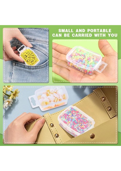 Kapaklı Küçük Boncuk Düzenleyiciler, Mücevher, Boncuk, Etiket Toplamak Için, Menteşeli Kapaklı Şeffaf El Sanatları Malzeme Kutusu B (Yurt Dışından) indirimleri