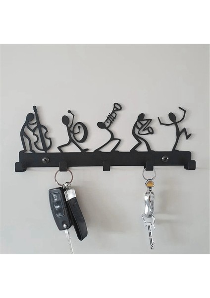 Senfoni Orkestrası Anahtarlık Siyah Anahtar Askısı Metal Kanca Dolap Kapı Duvar Dekorasyonu Stil 1 (Yurt Dışından) modelleri