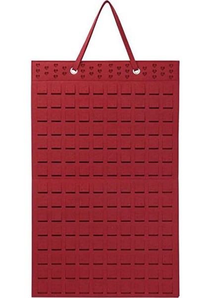 Asılı Takı Düzenleyici, Katlanabilir Asılı Küpe Tutucu, Kızlar ve Kadınlar Için 300 Çifte Kadar Tutabilir, Kırmızı (Yurt Dışından)