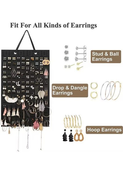 Asılı Takı Düzenleyici, Katlanabilir Asılı Küpe Tutucu, Kızlar ve Kadınlar Için 300 Çifte Kadar Tutabilir, Kırmızı (Yurt Dışından) indirimleri