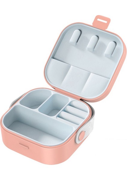 Kulplu Küpe Mücevher Kutusu, Mini Mücevher Seyahat Kutusu, Mücevher Tutucu Düzenleyici, Küçük Seyahat Mücevher Kutuları, Pembe (Yurt Dışından)