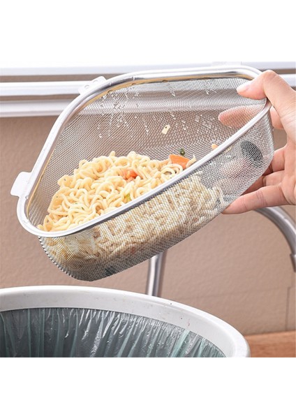 Üçgen Lavabo Drenaj Sepeti Mutfak Üçgen Filtre Sepeti Meyve ve Sebze Depolama Drenaj Rafı Sepeti C (Yurt Dışından) indirimleri