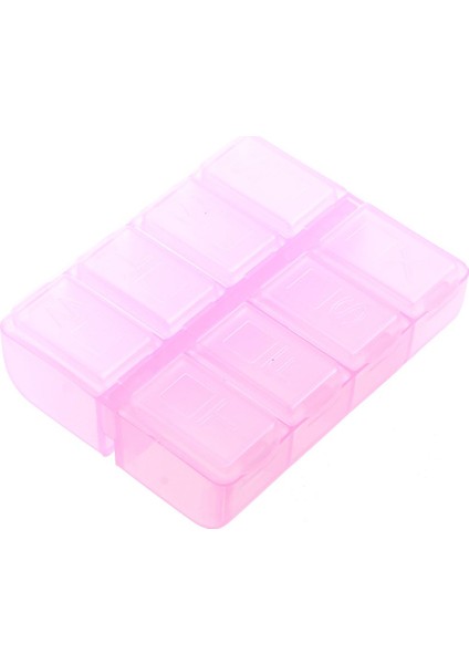 Plastik Dikdörtgen 8 Bölmeli 7 Gün Hap Kutusu Pembe (Yurt Dışından) fiyatları