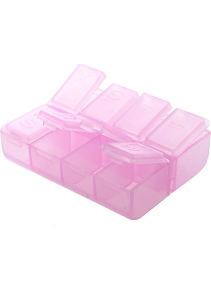 Plastik Dikdörtgen 8 Bölmeli 7 Gün Hap Kutusu Pembe (Yurt Dışından) modelleri