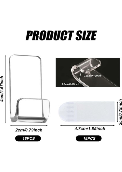 Akrilik Vinil Plak Askı Rafı Duvara Monte 18 Adet Kendinden Yapışkanlı Vinil Plak Duvar Sergileme Rafı Şeffaf Vinil Depolama Rafı (Yurt Dışından) modelleri