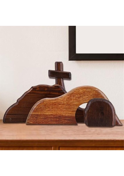 Boş Mezar Paskalya Sahnesi ve Haç, Ahşap Artı Kalın Paskalya Ev Figürü Süsü (Yurt Dışından) indirimleri