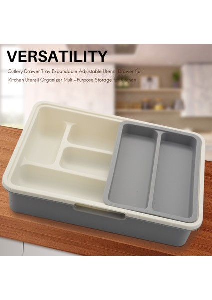 Çatal Bıçak Takımı Çekmece Tepsisi Genişletilebilir Ayarlanabilir Gereçler Çekmece Mutfak Eşyası Organizatör Çok Amaçlı Depolama Mutfak Için (Yurt Dışından) fırsatları