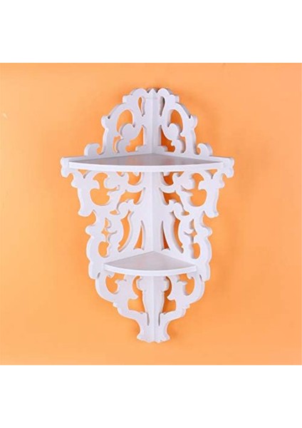 Köşe Rafı 2 Katlı Duvara Monte Oymalı Ev Banyo Köşe Duş Depolama Rafı Dekorasyon Için Köşe Sergileme Rafı (Yurt Dışından) indirimleri