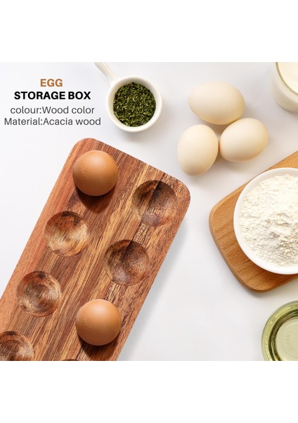 12 Delik Japon Tarzı Ahşap Çift Sıralı Yumurta Saklama Kutusu Ev Düzenleyici Raf Yumurta Tutucu Mutfak Dekoru Aksesuarları (Yurt Dışından) fırsatları