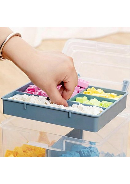 Temizle Craft Istiflenebilir Depolama Tepsisi ile Saklama Kutusu Plastik Çok Amaçlı Saklama Kabı Taşınabilir Seyahat Çantası, Pembe (Yurt Dışından) fiyatları