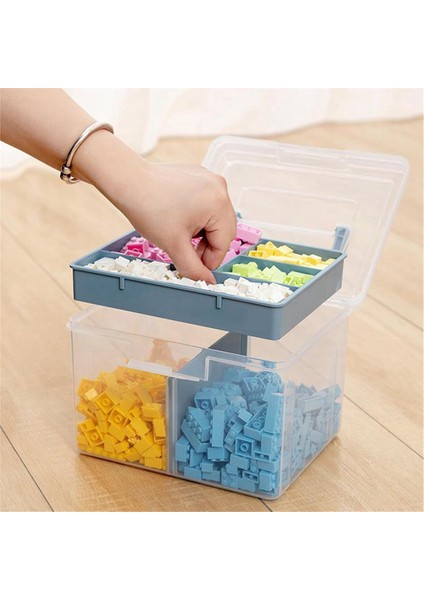 Temizle Craft Istiflenebilir Depolama Tepsisi ile Saklama Kutusu Plastik Çok Amaçlı Saklama Kabı Taşınabilir Seyahat Çantası, Pembe (Yurt Dışından) modelleri