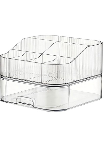 Yığılabilir Çekmeceli Makyaj Düzenleyici Tezgah Üstü Lavabo Kozmetik Düzenleyicileri Cilt Bakımı Parfümler Losyonlar Rujlar A (Yurt Dışından)