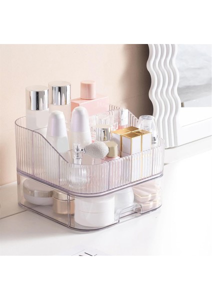 Yığılabilir Çekmeceli Makyaj Düzenleyici Tezgah Üstü Lavabo Kozmetik Düzenleyicileri Cilt Bakımı Parfümler Losyonlar Rujlar A (Yurt Dışından) fiyatları