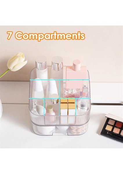 Yığılabilir Çekmeceli Makyaj Düzenleyici Tezgah Üstü Lavabo Kozmetik Düzenleyicileri Cilt Bakımı Parfümler Losyonlar Rujlar A (Yurt Dışından) fırsatları