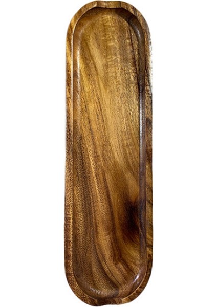 Tik Dikdörtgen Ahşap Plaka Küçük Yapraklı Akasya Meyve Tabağı Atıştırmalık Tabağı Ahşap Tepsi Suşi Tabağı Kaşık Raf (Yurt Dışından)