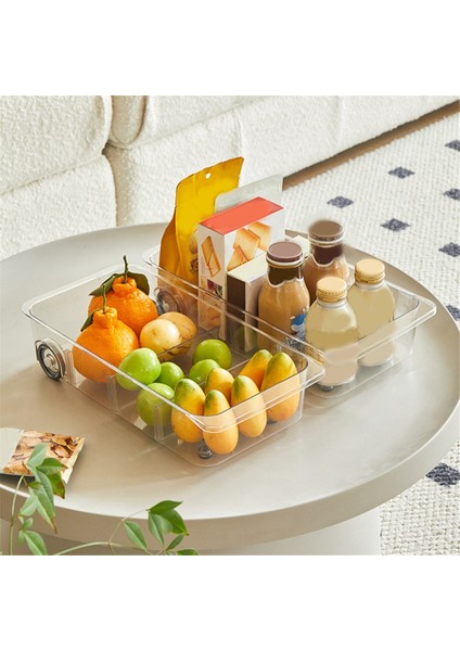 Tekerlekli Buzdolabı Düzenleyici Kutular, Bölücülerle Şeffaf Çekmeceli Buzdolabı Düzenleme, Kalın Plastik Saklama Kutuları (Yurt Dışından) modelleri