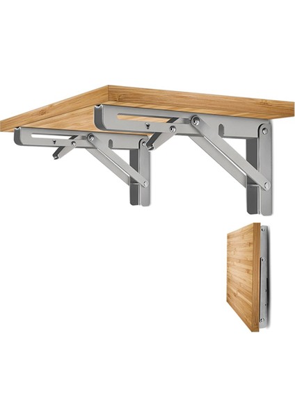 2 Parça Ağır Katlanır Raf Destekleri Üçgen Braket Raf Duvar Raf Destek Çerçevesi Tezgah Masası Için Vidalar (Yurt Dışından) fırsatları