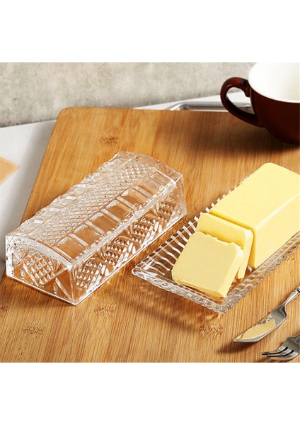 Tezgah Üstü Tereyağı Tutucu Için Cam Tereyağı Kabı Şeffaf Tereyağı Saklama Kabı Tabak Kapaklı Saklama Tutucu Servis Peyniri (Yurt Dışından) modelleri