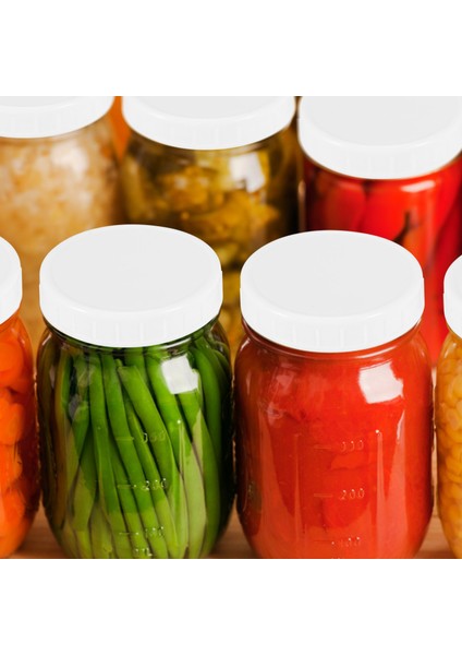 20 Adet Plastik Saklama Kapakları 70MM/86MM Standart Düzenli Ağız Kavanoz Şişesi Için Nervürlü Kapaklar (Yurt Dışından) fırsatları