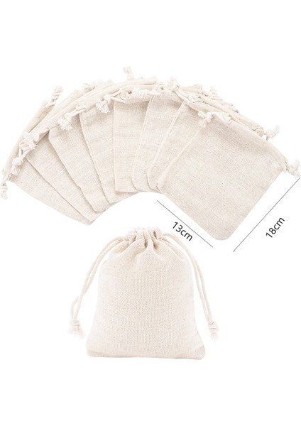 12 Adet Küçük Pamuk Büzgülü Çanta Yeniden Kullanılabilir Muslin Kumaş Hediye Şeker Favor Çanta Düğün (Yurt Dışından) fiyatları
