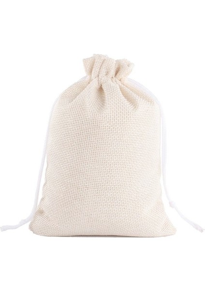 12 Adet Küçük Pamuk Büzgülü Çanta Yeniden Kullanılabilir Muslin Kumaş Hediye Şeker Favor Çanta Düğün (Yurt Dışından) modelleri