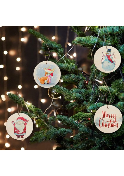 50 Parça Ahşap Daireler Bitmemiş Yuvarlak Kesikler Önceden Delinmiş Etiketler Dilimler Delikli Boş Ahşap Diskler Kolye (4 Inç) (Yurt Dışından) fırsatları