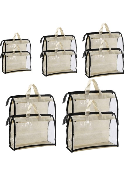 10 Adet Şeffaf Çanta Saklama Düzenleyici Toz Kapağı Çantaları, 5 Boyut Şeffaf Çanta Koruyucu Saklama Çantası Dolap Rafı Için (Yurt Dışından) modelleri
