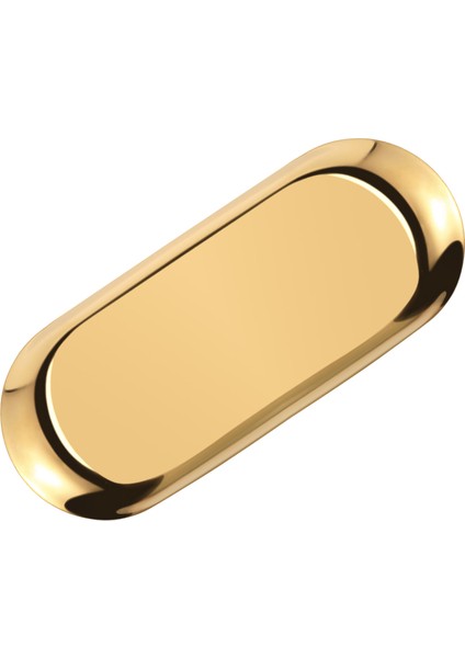 Metal Saklama Tepsisi Altın Oval Noktalı Meyve Tabağı Küçük Eşyalar Takı Tepsisi Ayna (Yurt Dışından)