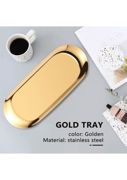 Metal Saklama Tepsisi Altın Oval Noktalı Meyve Tabağı Küçük Eşyalar Takı Tepsisi Ayna (Yurt Dışından) modelleri