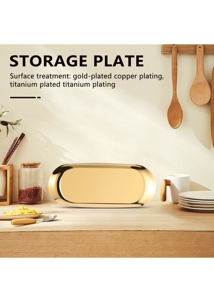 Metal Saklama Tepsisi Altın Oval Noktalı Meyve Tabağı Küçük Eşyalar Takı Tepsisi Ayna (Yurt Dışından) fırsatları