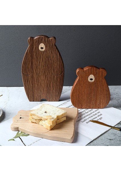 Ahşap Tahta Kesme Tahtası Sevimli Ayı Şeklinde Ekmek Tepsisi Siyah Ceviz Mutfak Tahtası, Kahverengi (Yurt Dışından) fiyatları