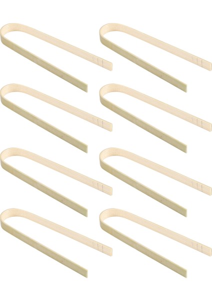 80 Adet Mini Bambu Tek Kullanımlık Ekmek Maşası 4 Inç Tost Maşası Tek Kullanımlık Pişirme Maşası Yemek Servis Klipleri (Yurt Dışından) modelleri