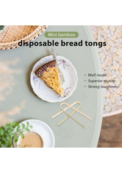 80 Adet Mini Bambu Tek Kullanımlık Ekmek Maşası 4 Inç Tost Maşası Tek Kullanımlık Pişirme Maşası Yemek Servis Klipleri (Yurt Dışından) fırsatları