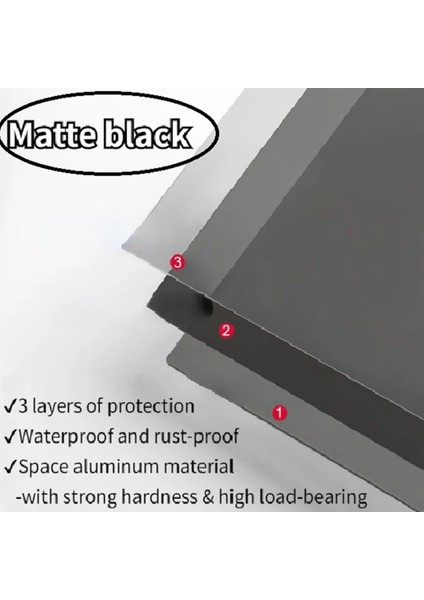 Yüzen Duvar Rafı Siyah Mutfak Banyo Depolama Rafı Ayna Metal Duş Köşe Rafları Organizatör Dolap Ev B (Yurt Dışından) indirimleri