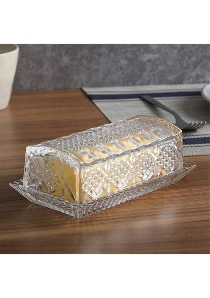 Tezgah Üstü Tereyağı Tutucu Için Cam Tereyağı Kabı Şeffaf Tereyağı Saklama Kabı Tabak Kapaklı Saklama Tutucu Servis Peyniri (Yurt Dışından) fırsatları