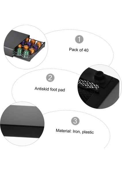 Çekmece Tipi Kahve Rafları 40 Pod Depolama Standı Rafı Nespresso Düzenleyici Için Kahve Kapsülleri Tutucu (Yurt Dışından) fırsatları