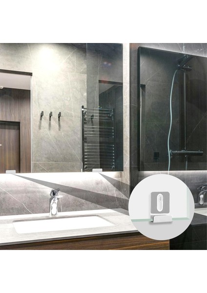 8 Adet Metal Ayna Tutucu Seti, Vidalı Ayna Klipsleri Kauçuk Pedler Ayna Kancaları Ağır Hizmet Tipi Ayna Askı Donanımı Gümüş (Yurt Dışından) indirimleri