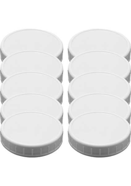 10 Adet Plastik Saklama Kapakları 86MM Standart Düzenli Ağız Kavanoz Şişesi Için Nervürlü Kapaklar (Yurt Dışından)
