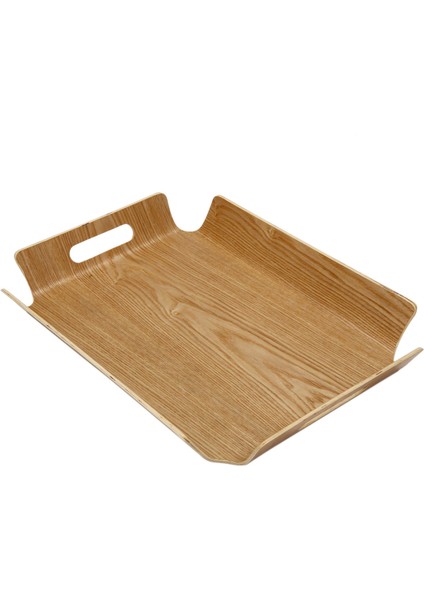 Lüks Masa Masa Bambu Yatakta Ekmek Ahşap Tepsi Ahşap Meyve Kahvaltı Yemek Kek Kahve Çay Servis Tepsisi Kulplu (Yurt Dışından)