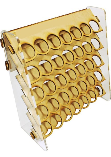 El Sanatları Boya Depolama Modüler Ahşap Boya Düzenleyici - 35 Şişe Boya Minyatür Standı Tutar - Sanat Aletleri Depolama Rafı (Yurt Dışından)