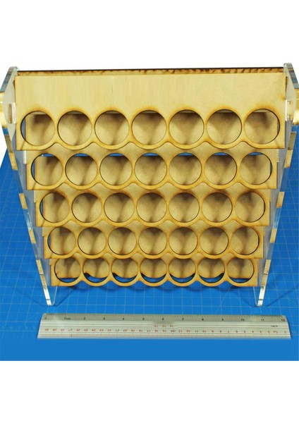 El Sanatları Boya Depolama Modüler Ahşap Boya Düzenleyici - 35 Şişe Boya Minyatür Standı Tutar - Sanat Aletleri Depolama Rafı (Yurt Dışından) fırsatları