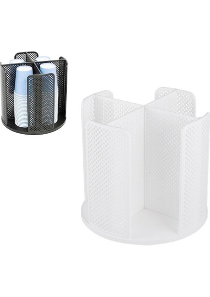 4 Bölmeli Dönebilen Dak ve Kapak Düzenleyici, Kahve Fincanı Dispenseri, Karton Dak Saklama Tutacağı, Tezgah Üstü Için (Yurt Dışından) fiyatları