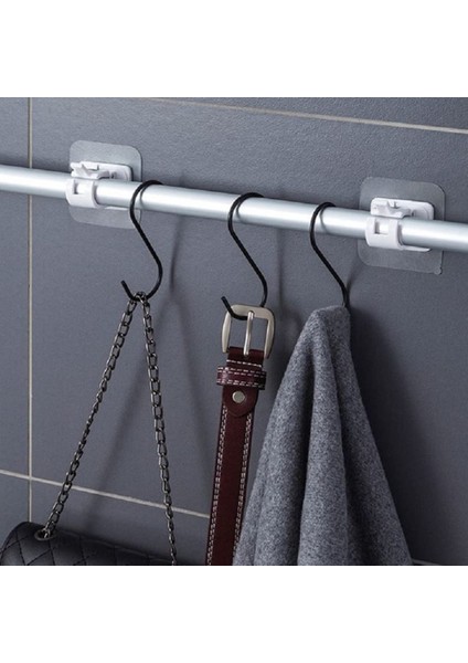 20 Adet Kendinden Yapışkanlı Perde Braketi Tutucu Çubuk Kanca Duvar Perdesi Asılı Sabit Klip Ayarlanabilir Depolama Kancaları Kelepçe-A (Yurt Dışından) modelleri