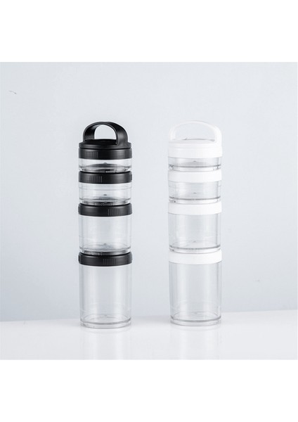 Çocuklar ve Yetişkinler Için Istiflenebilir Atıştırmalık Kapları, Okul ve Seyahat Için 4 Istiflenebilir Atıştırmalık Kabı Şeffaf Siyah (Yurt Dışından) fırsatları