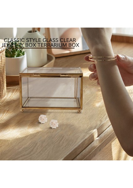 Geometrik Cam Tarzı Mücevher Kutusu Masa Konteyner Takı Hatıralar Ev Dekorasyon Bitkiler Konteyner Takı Depolama Görüntülemek Için (Yurt Dışından) indirimleri