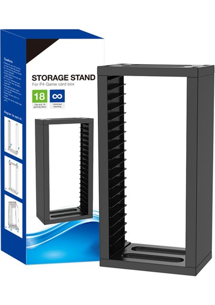 Ps4 Için Çok Fonksiyonlu Disic Depolama Kulesi Oyunları Diskler Tutucu Dikey Stand 18 Oyun Diskleri Aksesuarları (Yurt Dışından)