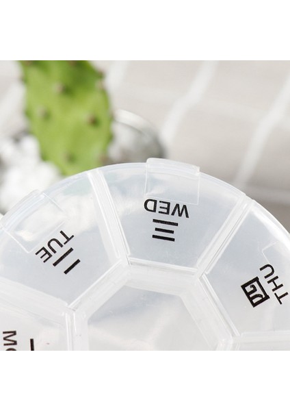 Yuvarlak Taşınabilir Hap Kutusu Tıp Planlayıcısı Küçük Kasa Haftalık Hap Saklama Kutusu 7 Taraflı Hap Hatırlatma Yuvarlak Şekilli (Yurt Dışından) indirimleri