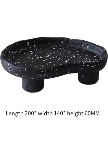 Nordic Reçine Noktaları Düzensiz Depolama Tepsisi Kek Tabağı Kozmetik Tutucu Depolama Düzenleyici Oturma Odası Ev Dekoru, Siyah (Yurt Dışından) modelleri